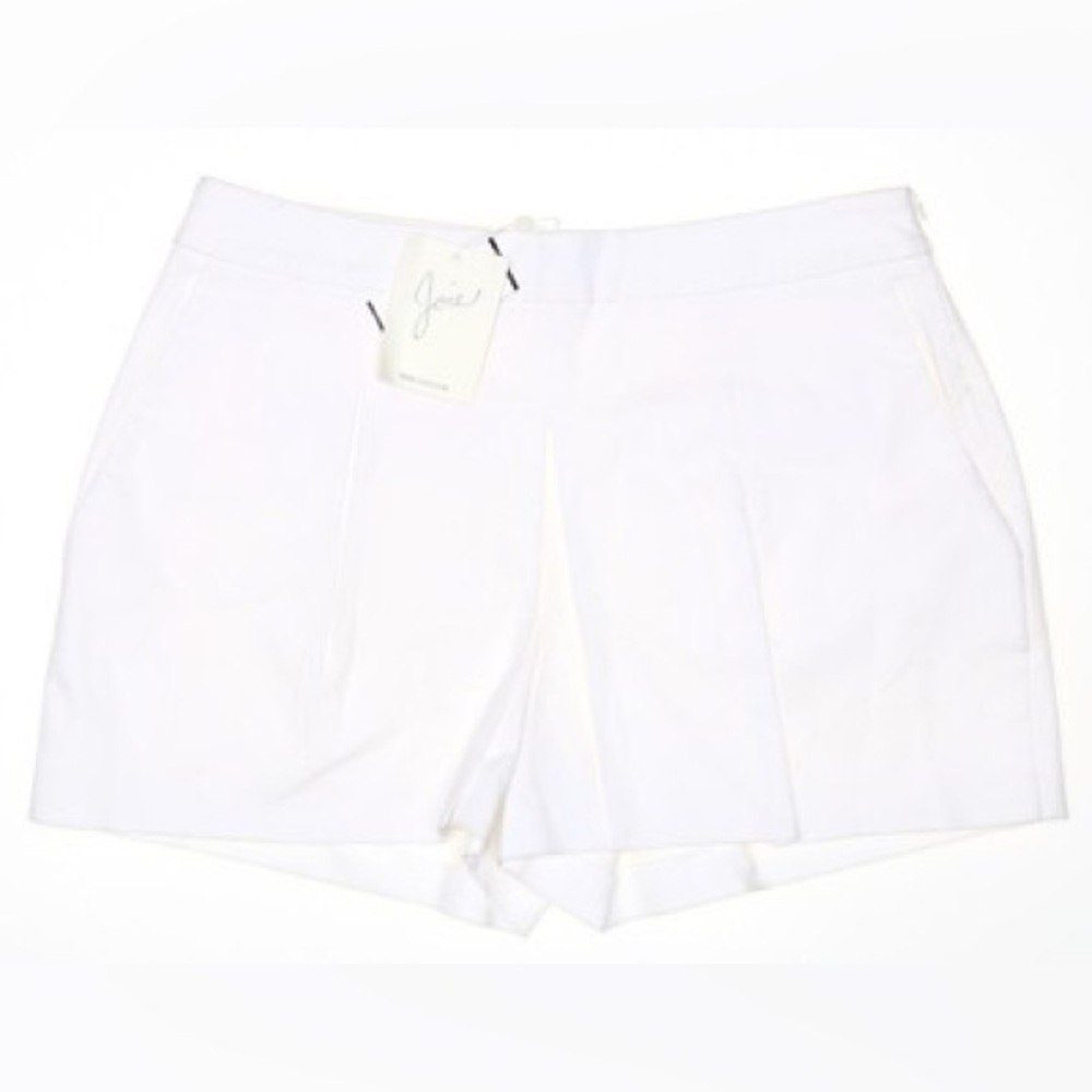 Joie Mid-Rise Pleated Skort, White, Size M